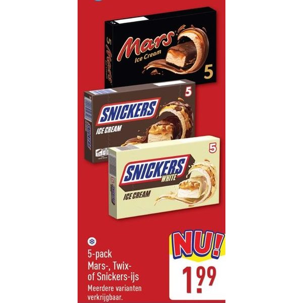 Mars, Snickers, Snickers White ijs
