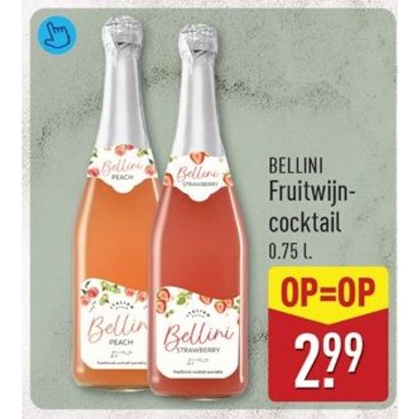Bellini Fruitwijn-cocktail