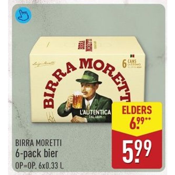 Birra Moretti 6-pack bier