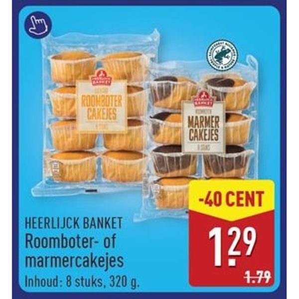 Heerlijck Banket Roomboter- of marmercakejes