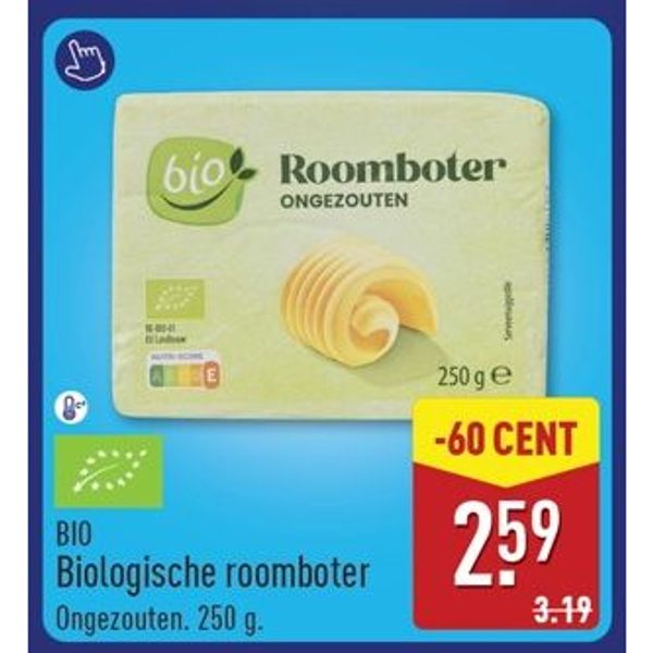 Biologische roomboter ongezouten