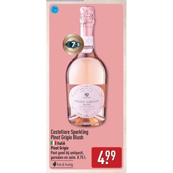Costellore Sparkling Pinot Grigio Blush
