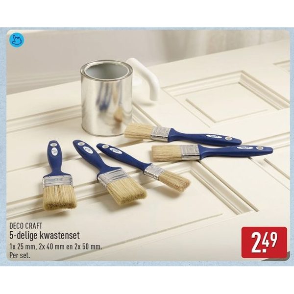 DECO CRAFT 5-delige kwastenset