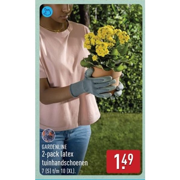 2-pack latex tuinhandschoenen