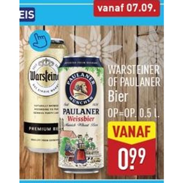 Warsteiner of Paulaner Bier