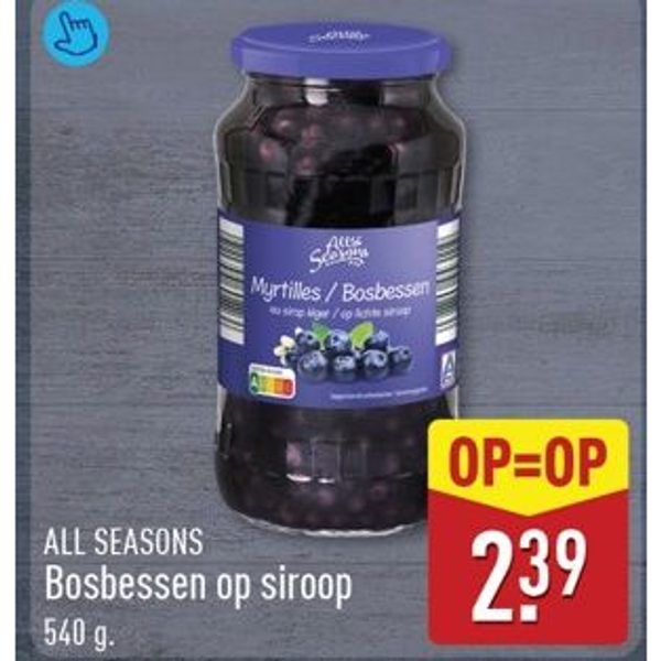 Bosbessen op siroop