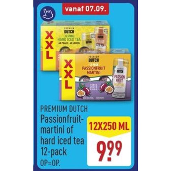 Premium Dutch Passionfruit-martini of hard iced tea 12-pack