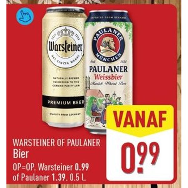 Warsteiner of Paulaner Bier