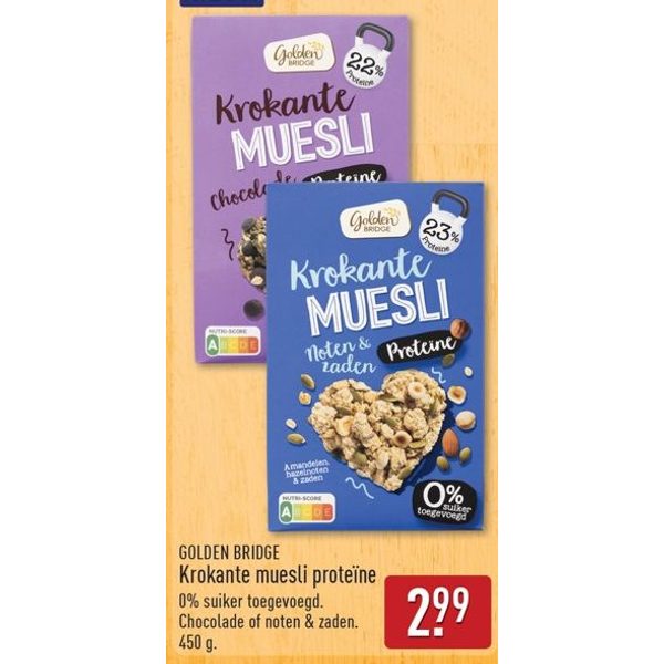 Golden Bridge Krokante muesli proteïne