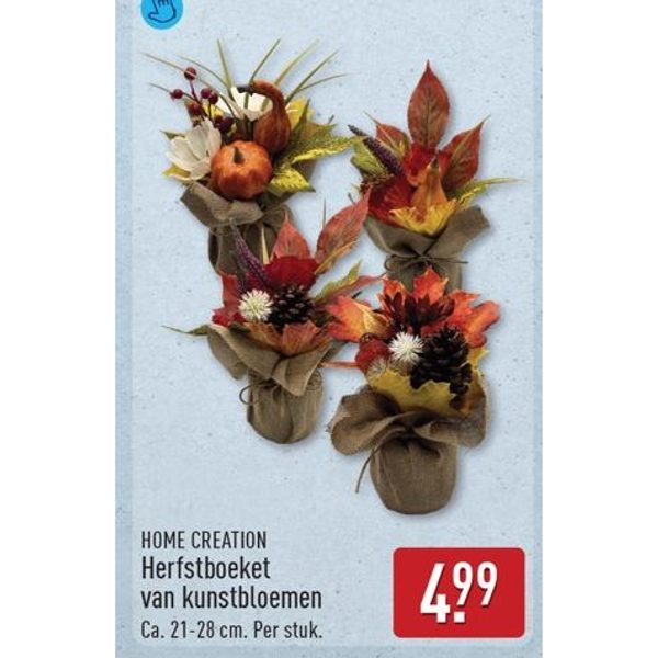 Herfstboeket van kunstbloemen