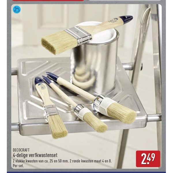 Decocraft 4-delige verfkwastenset