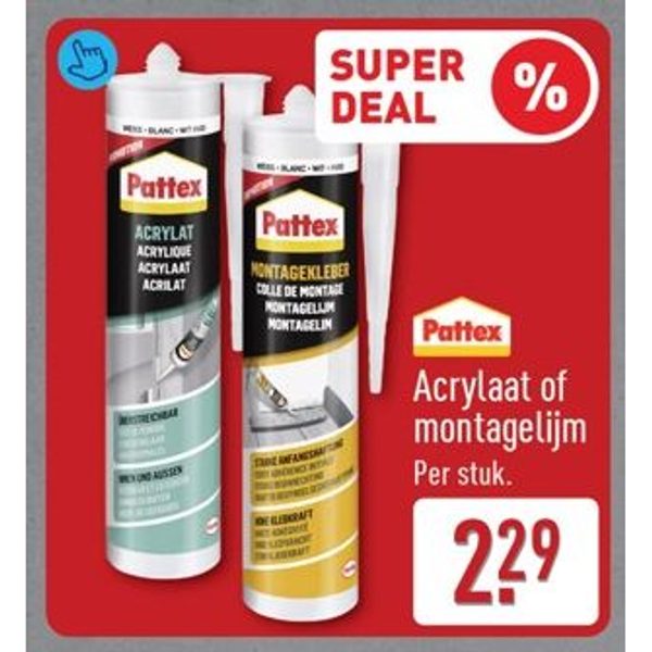 Pattex Acrylaat of montagelijm