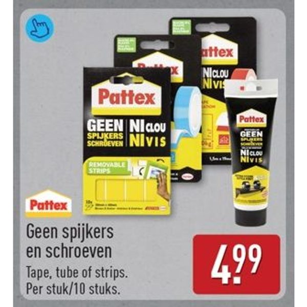 Pattex Geen spijkers en schroeven