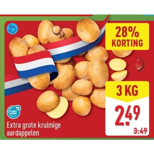 Extra grote kruimige aardappelen