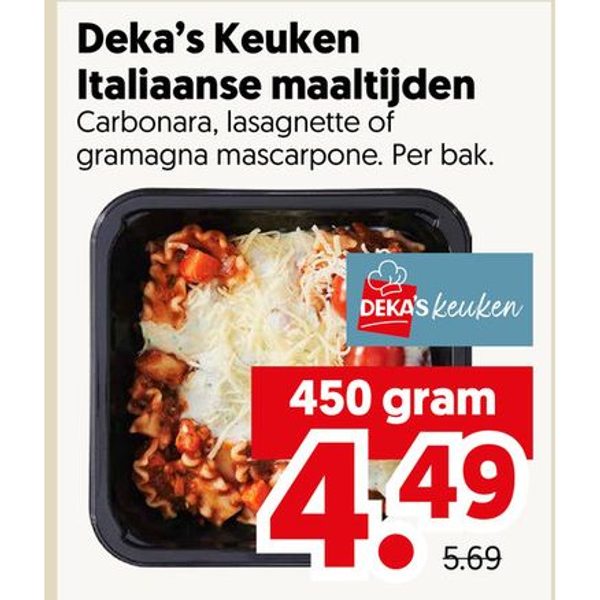 Deka's Keuken Italiaanse maaltijden