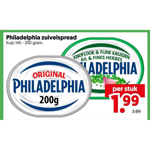 Philadelphia zuivelspread