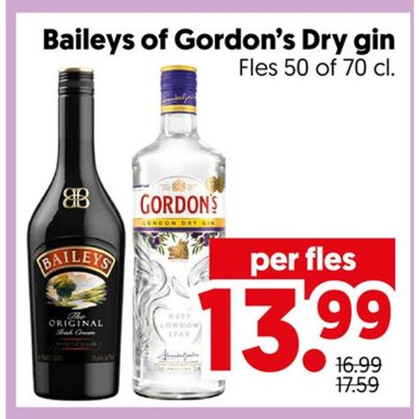 Baileys of Gordon's Dry gin