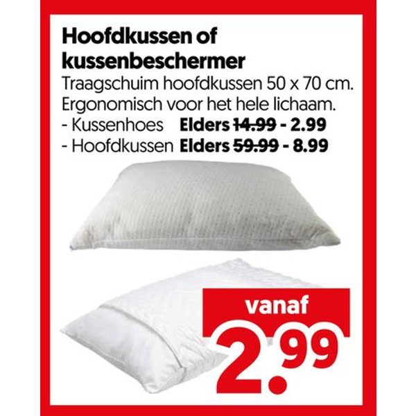 Hoofdkussen of kussenbeschermer