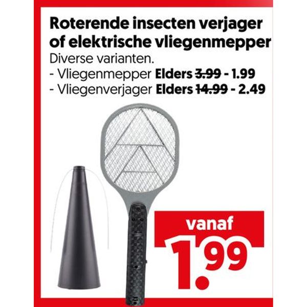 Roterende insecten verjager of elektrische vliegenmepper