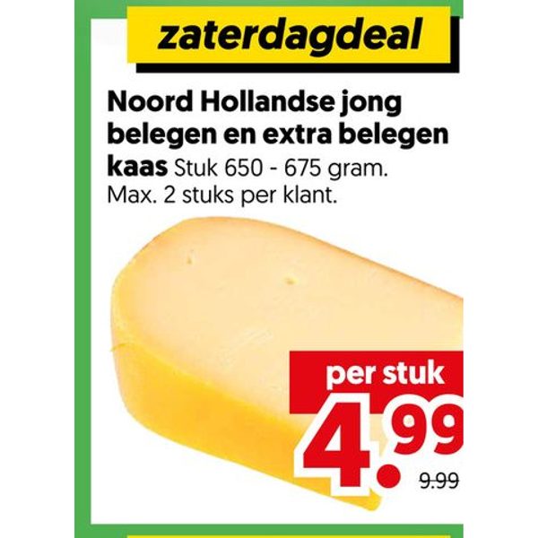 Noord Hollandse jong belegen en extra belegen kaas