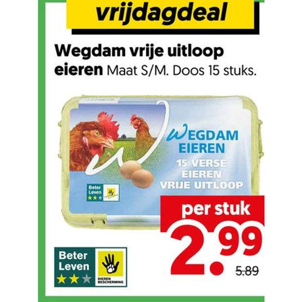 Wegdam vrije uitloop eieren