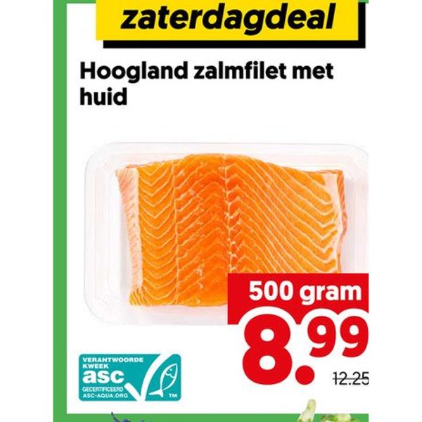 Hoogland zalmfilet met huid