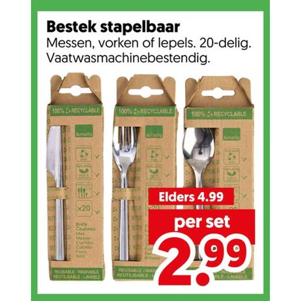 Bestek stapelbaar