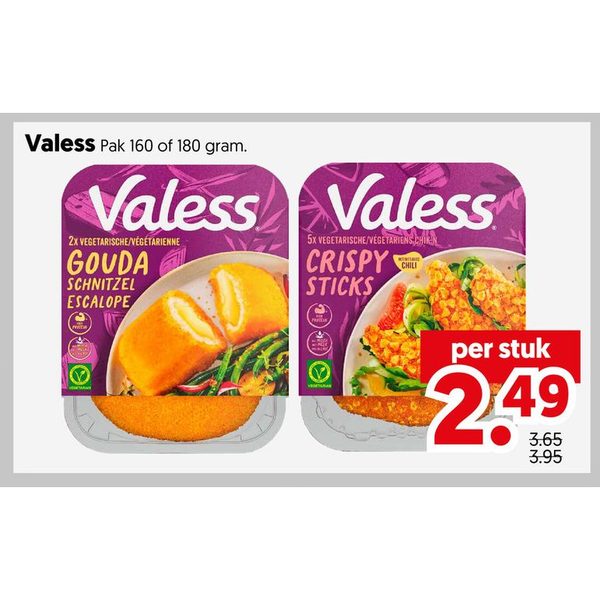 Valess vegetarische schnitzel of crispy sticks