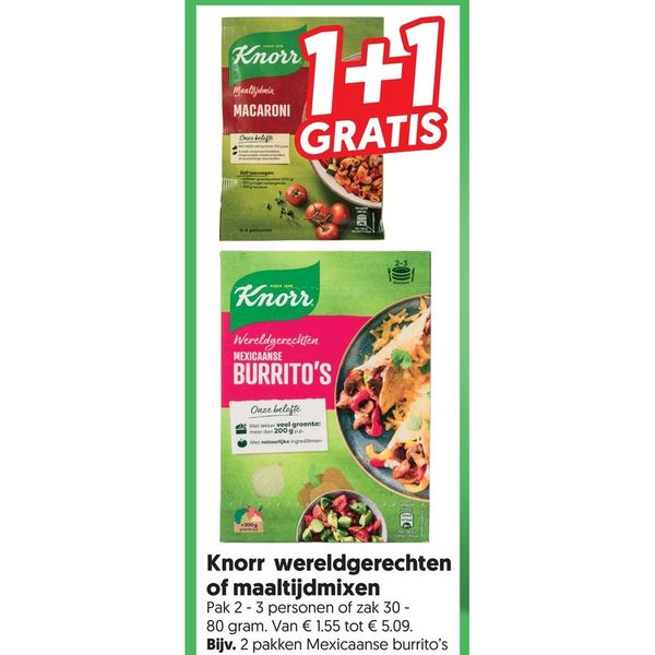 Knorr wereldgerechten of maaltijdmixen