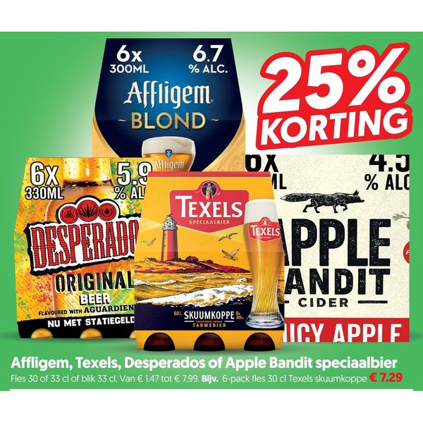 Affligem, Texels, Desperados of Apple Bandit speciaalbier