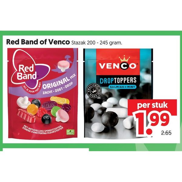 Red Band of Venco drop of snoep