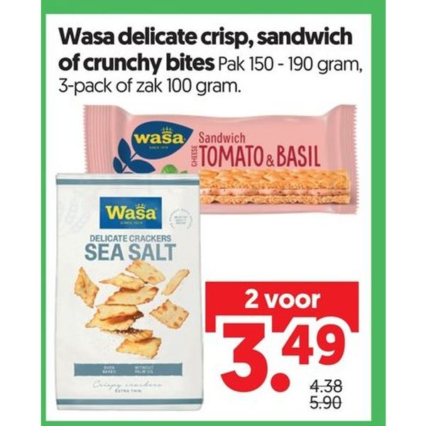 Wasa delicate crisp, sandwich
