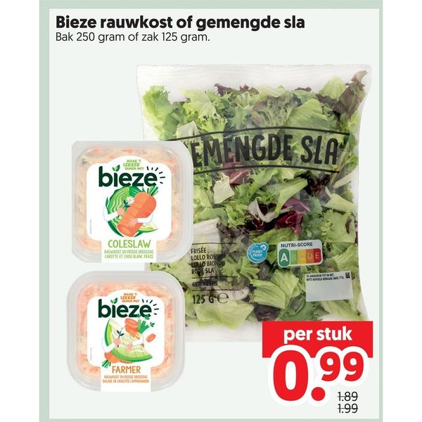 Bieze rauwkost of gemengde sla