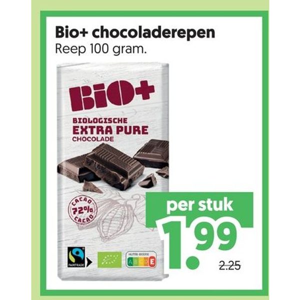 Bio+ chocoladerepen