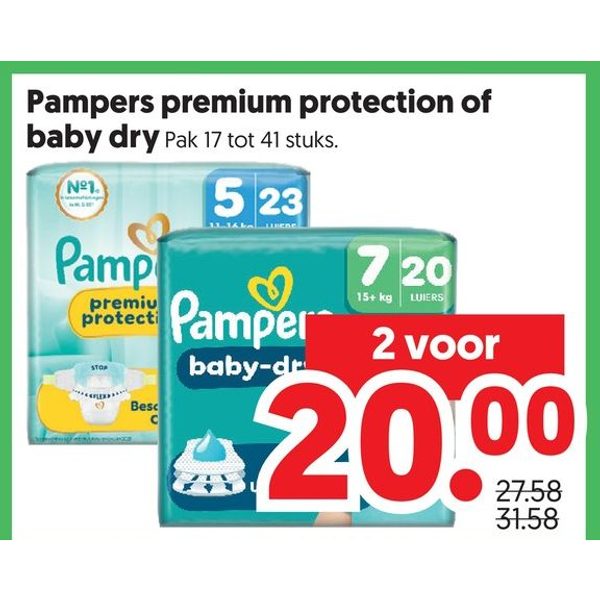Pampers premium protection of baby dry