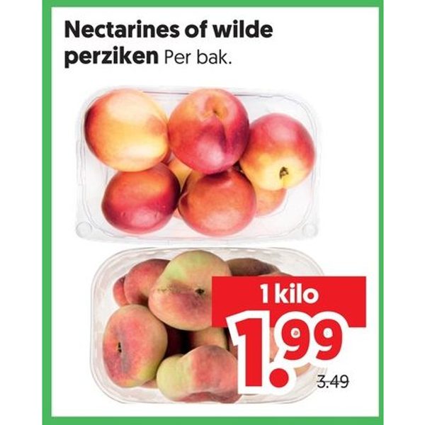 Nectarines of wilde perziken