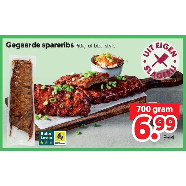 Gegaarde spareribs