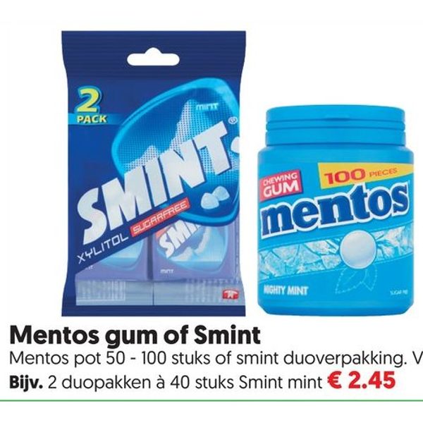 Mentos gum of Smint