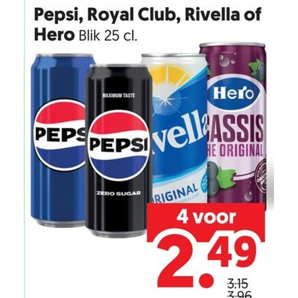 Pepsi, Royal Club, Rivella of Hero