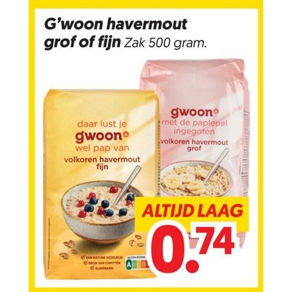 Havermout grof of fijn