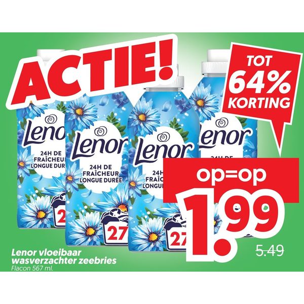 Lenor vloeibaar wasverzachter zeebries