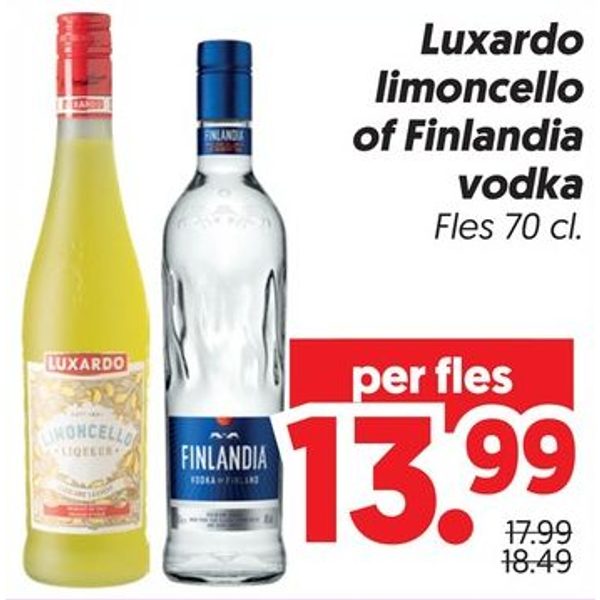 Luxardo limoncello of Finlandia vodka