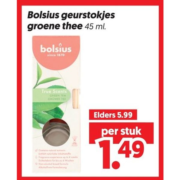 Bolsius geurstokjes groene thee