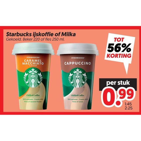 Starbucks ijskoffie of Milka