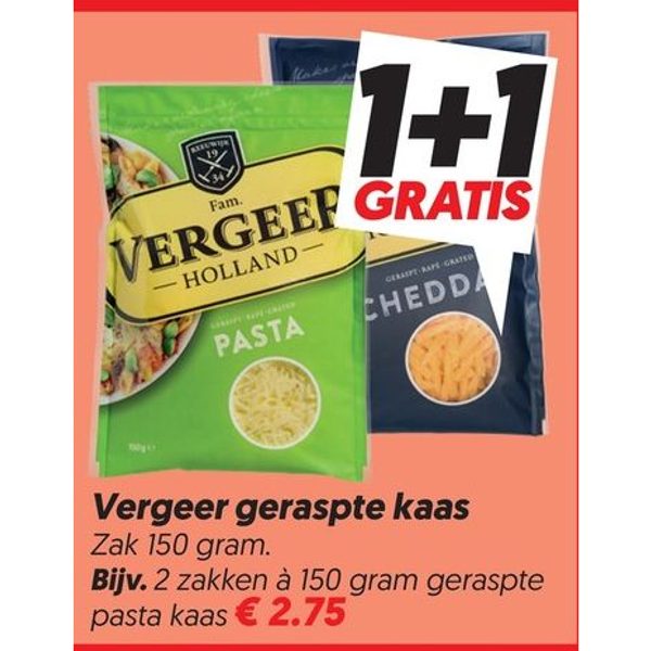 Vergeer geraspte kaas
