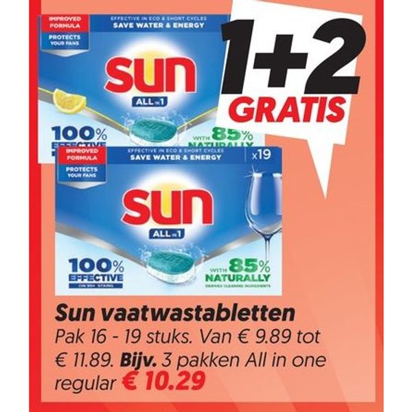 Sun vaatwastabletten