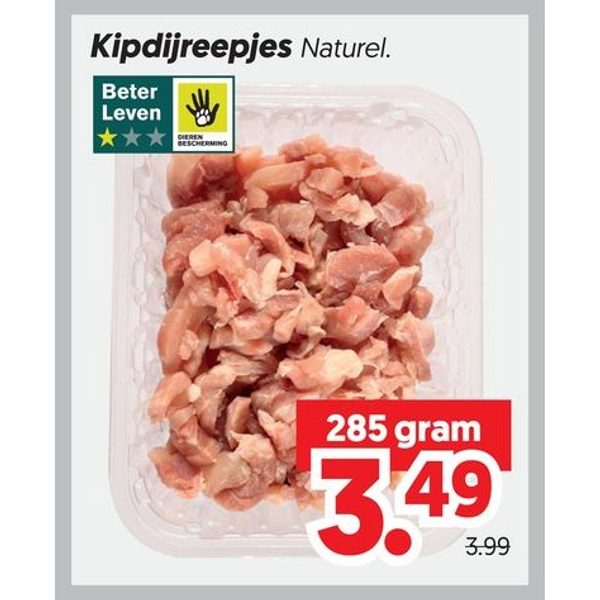 Kipdijreepjes Naturel