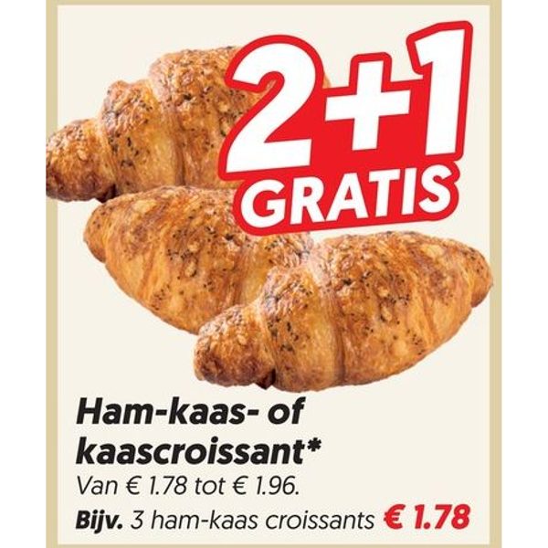 Ham-kaas- of kaascroissant