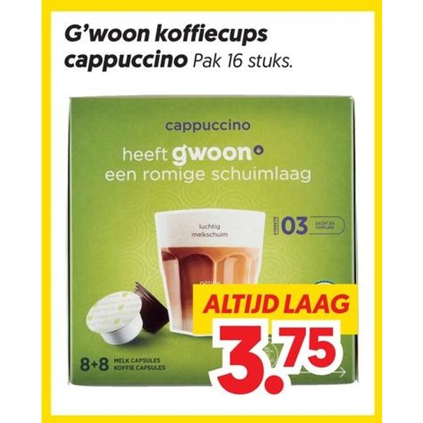 G'woon koffiecups cappuccino