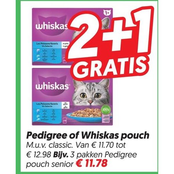 Pedigree of Whiskas pouch